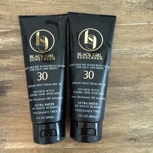 Lot 2 Black Girl Sunscreen SPF 30 Moisturizing Sunscreen Lotion 3 Fl Oz Exp 9/26